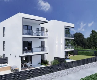 Fažana, Peroj, luksuzni trosobni stan s liftom, 2. kat, 76,68 m², 800 m od mora, pogled na more