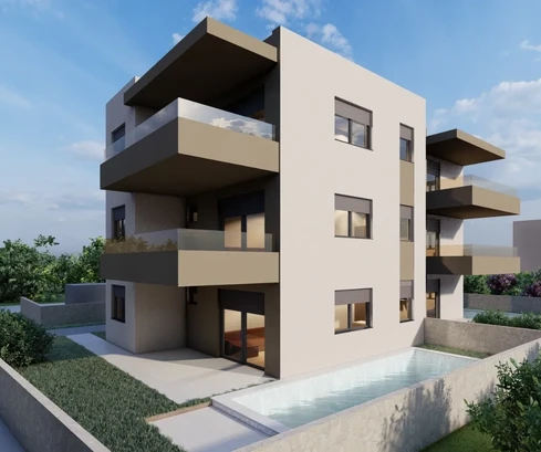 Háromszobás apartman A3, 63 m², 200 m-re a strandtól, Novalja, Új építésű
