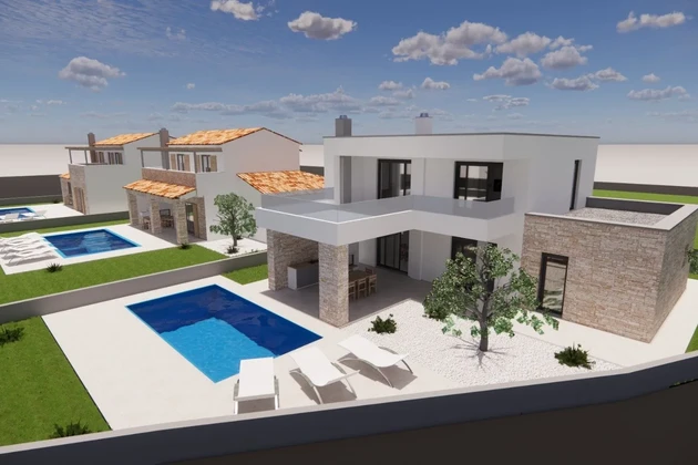 Istrie, Poreč - Maison neuve avec piscine