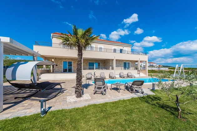 Villa for sale in Sukošan with a pool and garden in Croatia