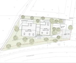 Brač, Supetar, terreno edificabile di 928 m2 in zona M1 con progetto concettuale