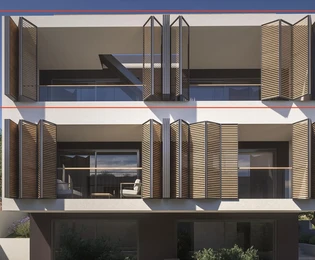 Vodice, penthouse so strešnou terasou a panoramatickým výhľadom na more