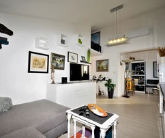 Vodice - Zariadený jednoizbový byt 450 m od pláže, výhľad na more