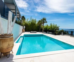 Brela, einzigartige Steinvilla mit Panoramablick und Pool