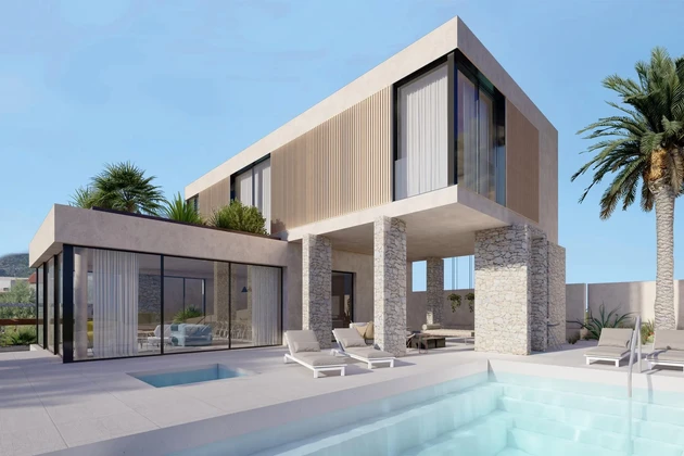 Modern villa tengerre néző panorámával eladó Rogoznicán Horvátországban