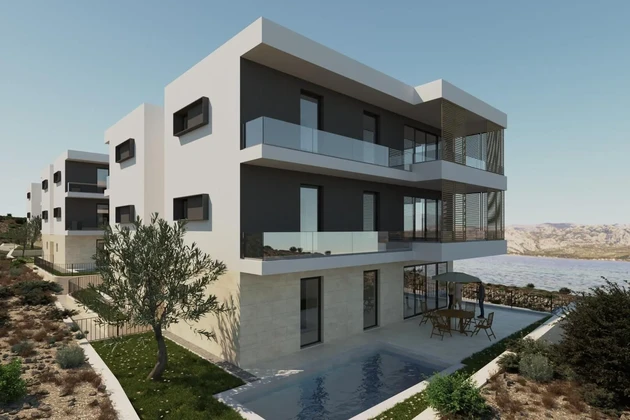 Zadar, Vinjerac, appartamento bilocale A6, vista mare, 2° piano