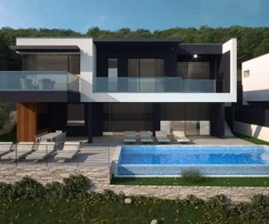 Modern villa medencével eladó Dugi Ratban Horvátországban