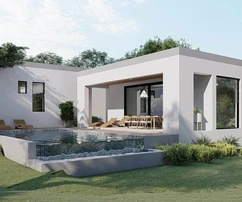 Istria, Labin, moderna casa de una sola planta con piscina en una ubicación tranquila