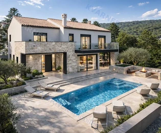 Šilo - Villa moderne avec piscine et vue sur la mer