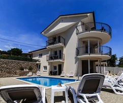 Kvarner, Opatija: Luxusvilla mit Pool und Meerblick