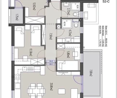 Podstrana, appartement de 3 pièces de 75,2 m2, à 100 m de la mer, vue sur la mer