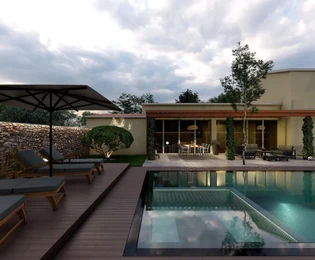 Buje, Istrie – Moderní vila s bazénem v klidné lokalitě