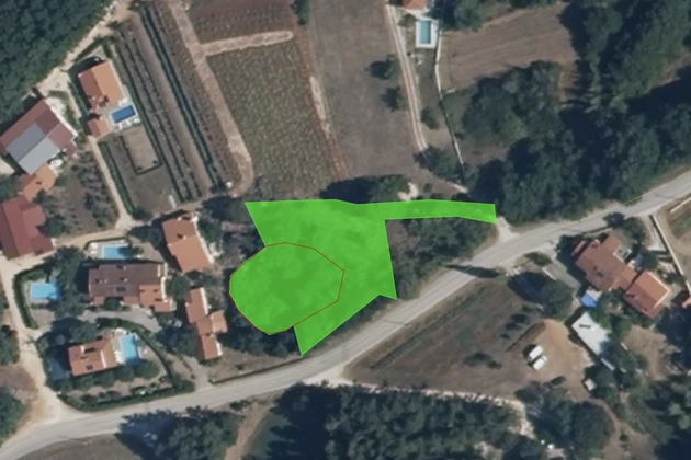 Žminj, Istria – Building land along main road