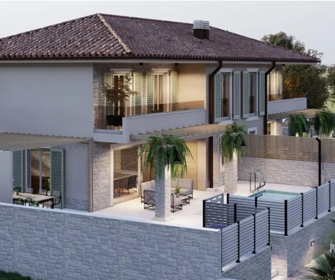 Apartamento de dos niveles con piscina en venta en Malinska, Croacia