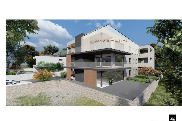 Apartmán na druhom poschodí, dvojizbový blízko mora a pláže S9