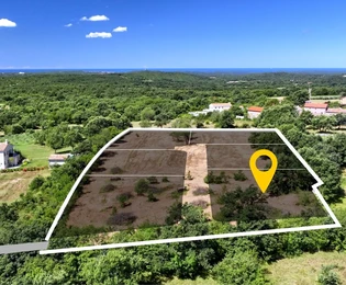 Istra, Barat, Građevinsko zemljište s pogledom na more i prirodu