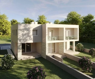 Vodice - NOVOGRADNJA dvoetažni stanovi s vrtom, 300 m od plaže