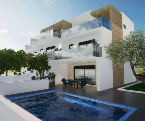 Dvougenerační dům s výhledem na moře na prodej v Tribunji v Chorvatsku