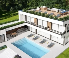 Villa esclusiva in costruzione con vista panoramica sul mare