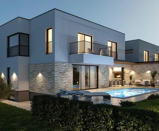 Moderna casa adosada en venta en Poreč cerca del mar en Croacia