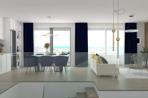 Luxusný penthouse 136m2, 180m od pláže, Povljana