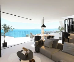 Okrug Gornji, appartamento di lusso al piano terra con vista