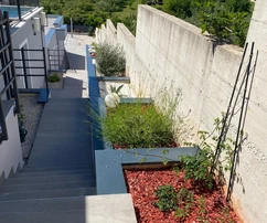 Istria, Kaštelir: Modern villa with pool and sea view