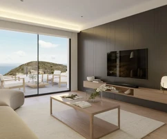 Nové 2-izbové apartmány s terasou a soláriom v Moraira