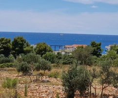 Rogoznica, Lozica, terrain constructible de 1684 m2, à 300 m de la mer, vue