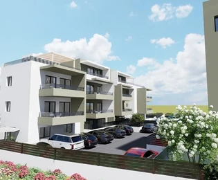 Trogir, appartamento con 1 camera da letto 40 m2 + giardino 50 m2, nuova costruzione, piano terra