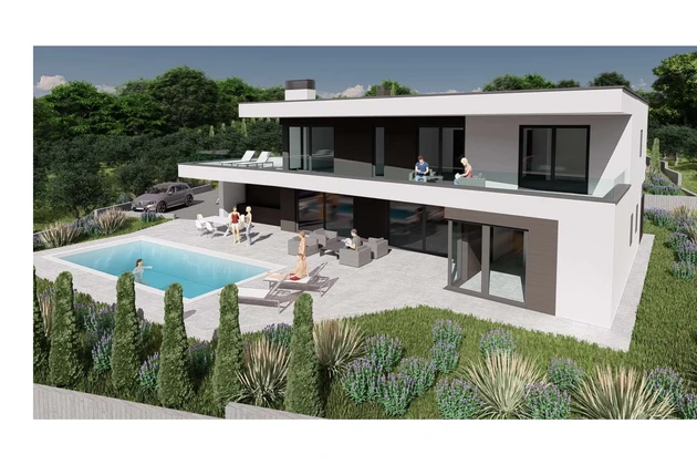 Umag, Istrie: Luxusní vila s výhledem na moře v nejlepší lokalitě
