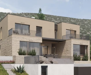 Omiš, Gata, villa con piscina e splendida vista sul mare