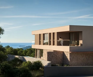 Rogoznica, Zaselo, stavebný pozemok 556 m² s projektom na vilu, výhľad
