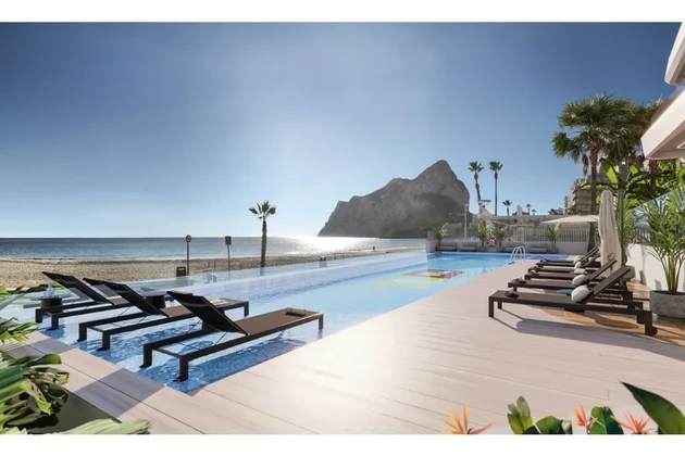 Moderný jednoizbový apartmán na pláži La Fossa, Calpe