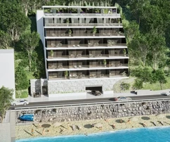 Jesenice, apartamento de 2 habitaciones 112 m2, primera línea al mar con vistas abiertas