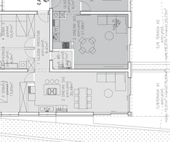 Primošten, nový byt 103,4 m², městská budova s garáží a výhledem na moře