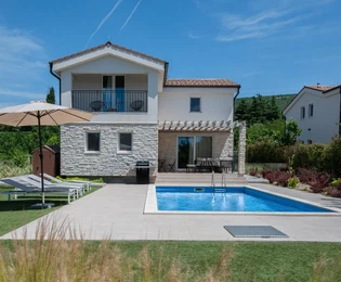 Istria, Sveti Lovrec Labinski, moderná vila s panoramatickým výhľadom na more
