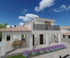 Detached home with a pool for sale in Svetvinčenat in Croatia