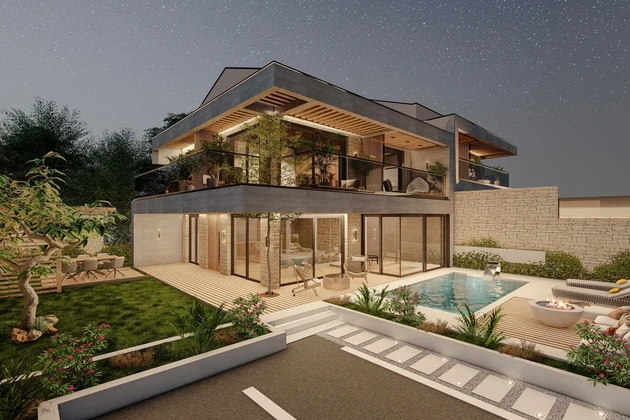 Lovrečica, Istrie – Luxusní vila jen 100 m od moře