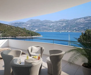 Moderno appartamento in vendita a Korčula con vista sul mare in Croazia