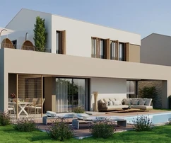 Isztria, Poreč – Modern ház úszómedencével