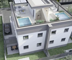 Zadar, Vir, attico con piscina sul tetto a 350 m dal mare