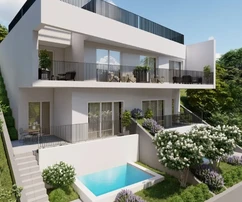 LUXURY DOUBLE HOUSE WITH POOL AND SEA VIEW, SECOND ROW TO THE SEA!