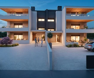 Istria, Barbariga, apartamento de lujo con vista panorámica al mar