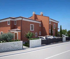 Moderna casa adosada con piscina en venta en Buje, Croacia