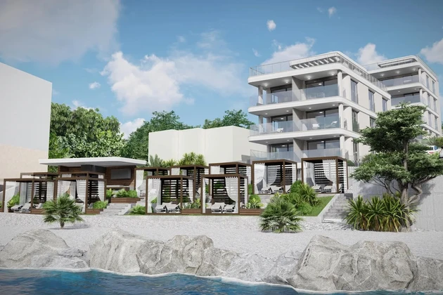 Trogir, apartamento de dos dormitorios en primera línea de mar