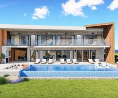 Kastelir: Modern villa tengerre néző kilátással, egyedülállóan tervezve a luxus élethez