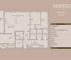 Isztria, Vabriga: Földszinti lakás