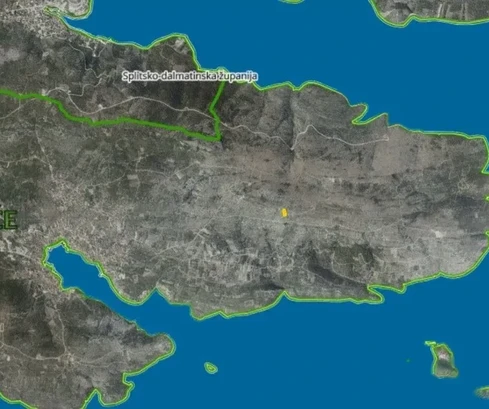 Marina, Vinišće, terrain agricole 1601 m2, vue sur la mer