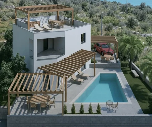 Villa di lusso con piscina in vendita a Rogoznica in Croazia